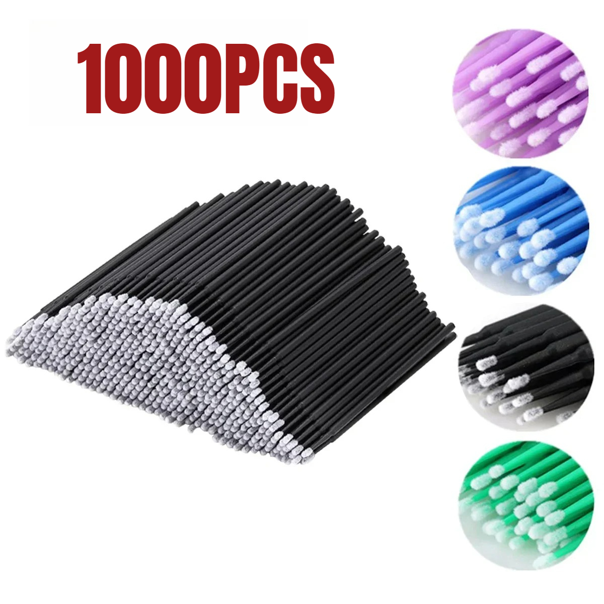 Beauty And Makeup - 1000/500PCS Eyelash Cleaning Brush Highly Colorful