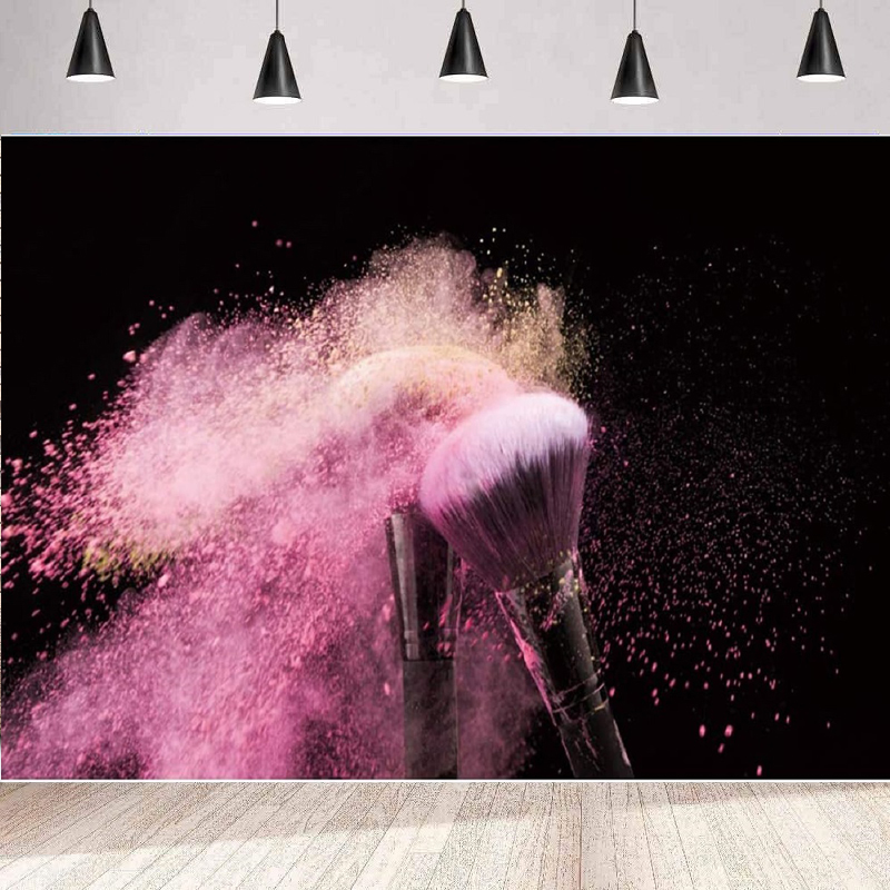 Beauty Makeup Artist - Makeup Beauty Photography Backdrop Gold Purple
