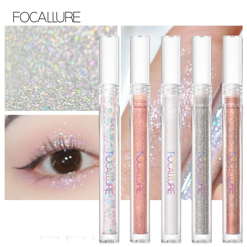 Beauty Rose Makeup - Wholesale FOCALLURE Shiny Eyeshadow Silver Rose