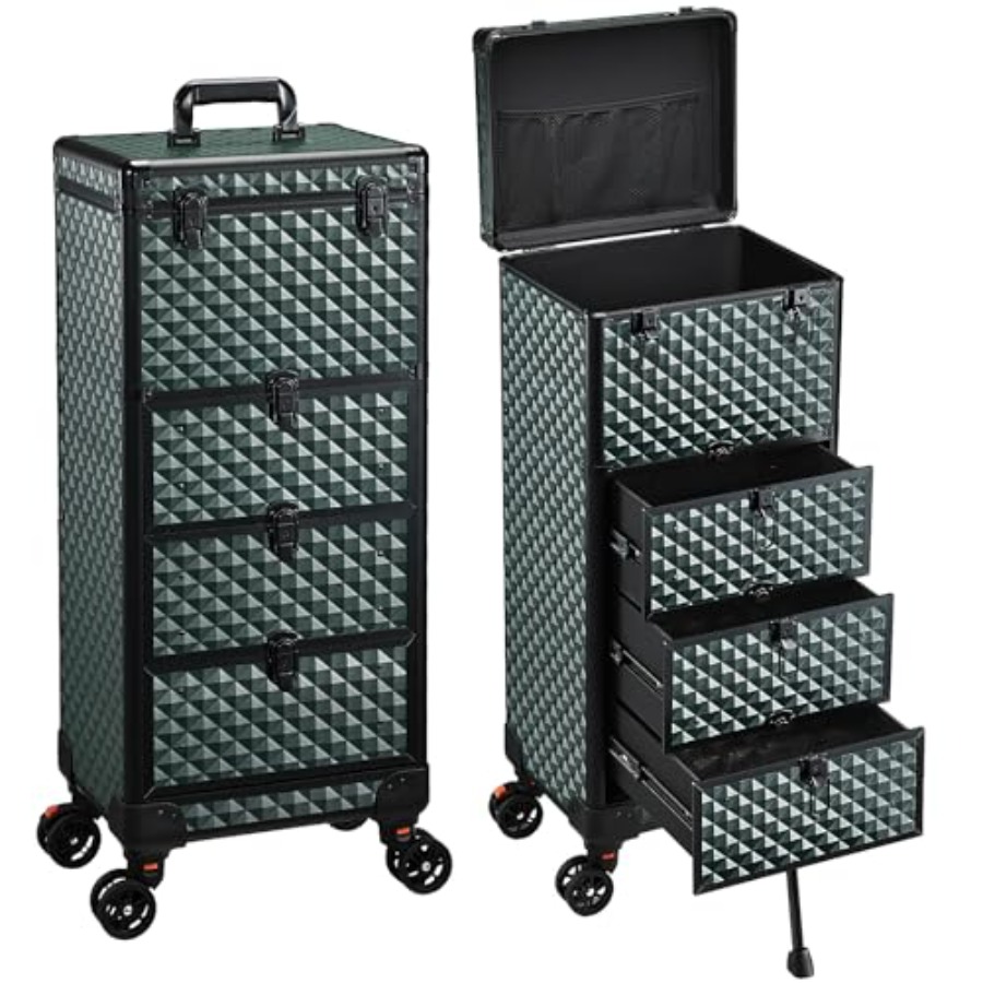 Beauty And Makeup - Nail Trolley Cart with 3 Drawers
