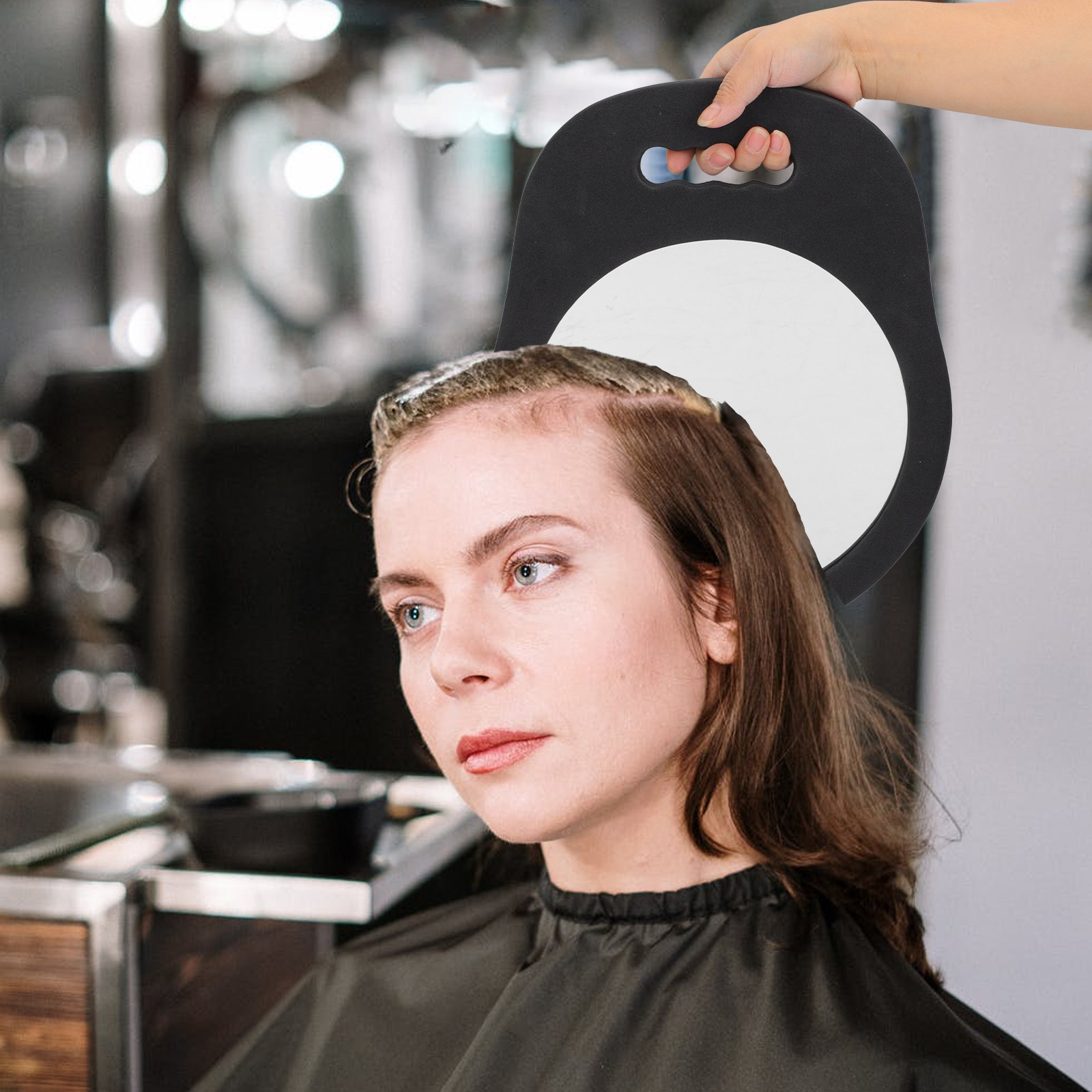 Beauty Makeup Artist - Round Foam Frame Handheld Mirror for