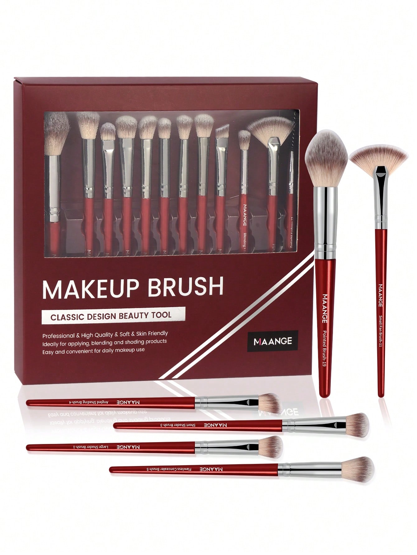 MAANGE 3/5/7/12/15/30pcs Profe - đánh giá và giá Makeup Brush Set