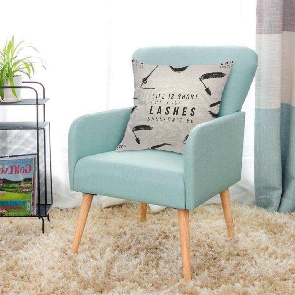Funny Eyelash Quote Pillow Cov - đánh giá và giá Makeup Is Beauty Quotes