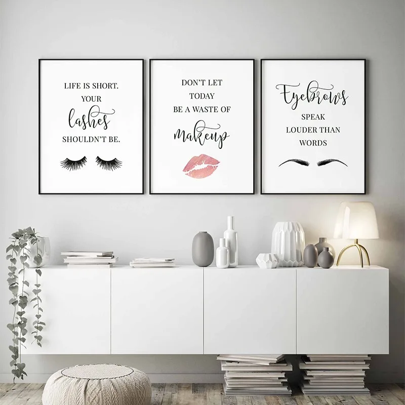 Makeup Quotes Poster Eyelash E - đánh giá và giá Makeup Is Beauty Quotes