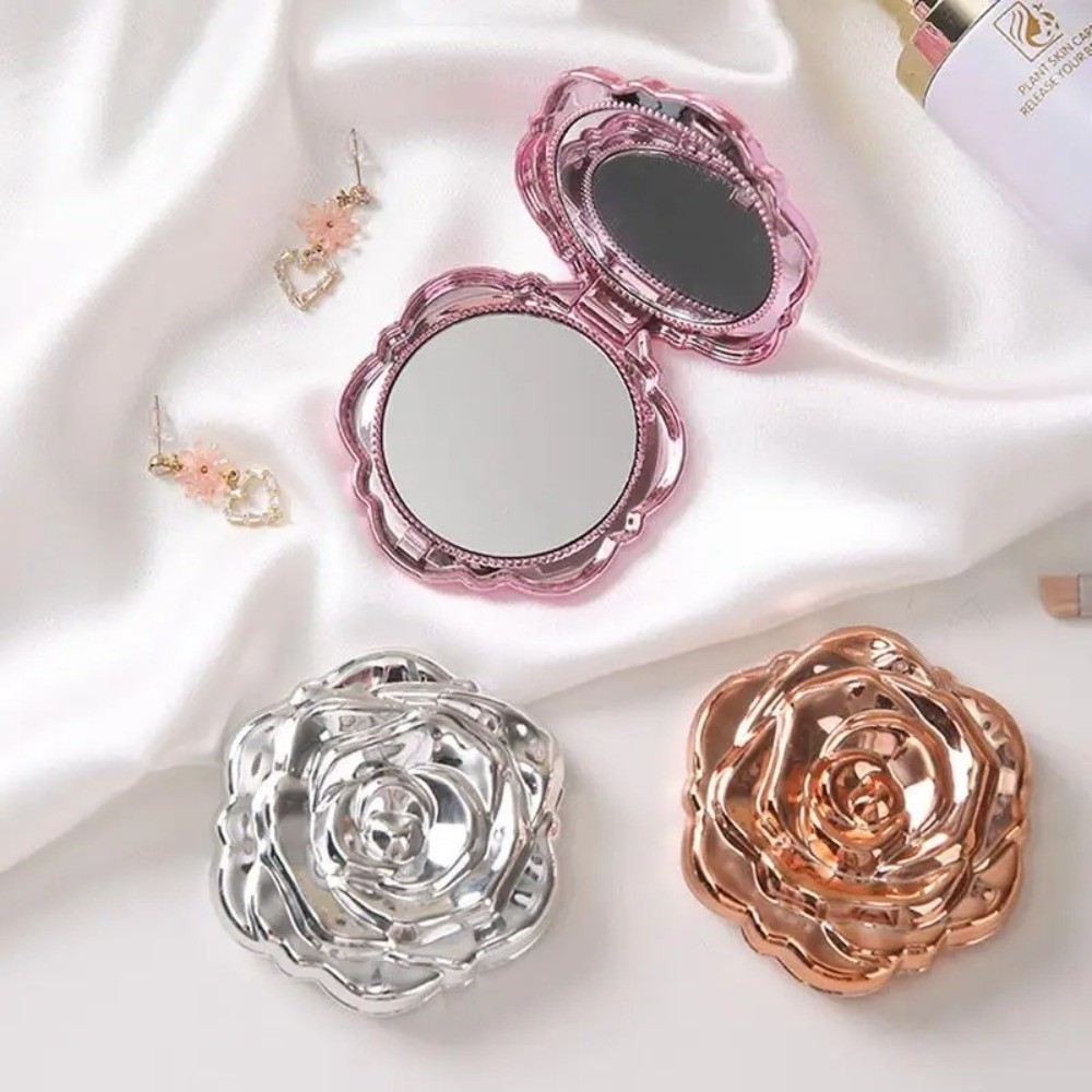 Elegant Round Rose Flower Mirr - đánh giá và giá Beauty Rose Makeup
