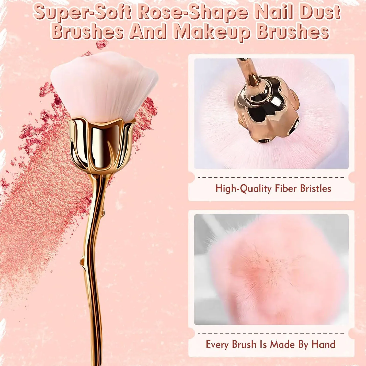 Rose Flower Shape Makeup Brush - đánh giá và giá Beauty Rose Makeup