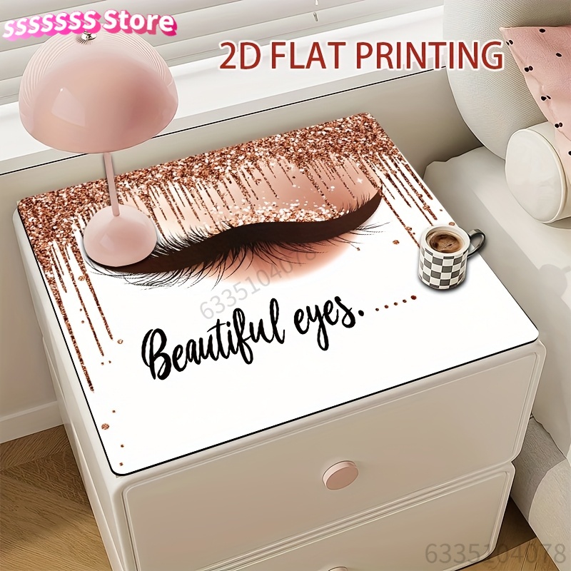 Non-Slip 2D Flat Printing Desk - đánh giá và giá Makeup Is Beauty Quotes