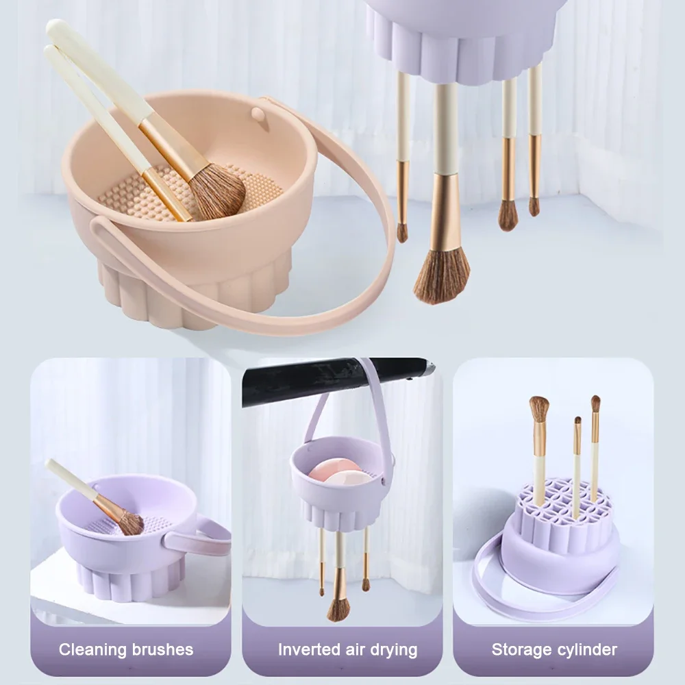 1PC Silicone Washing Bowl Make - đánh giá và giá Makeup Brush Set