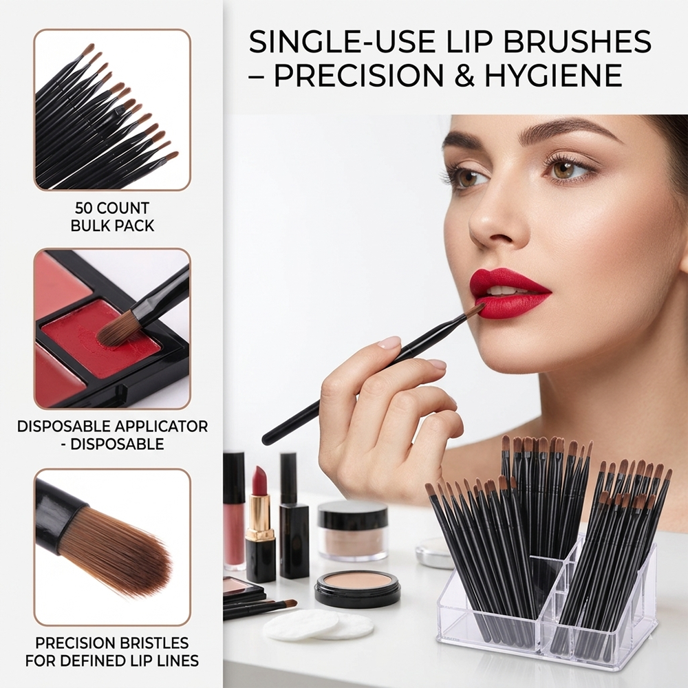 50/100pcs Disposable Lip Brush - đánh giá và giá Beauty And Makeup