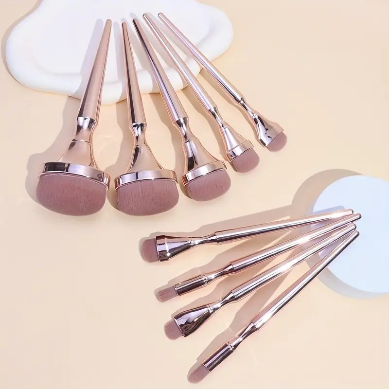 9pcs Rose Gold Makeup Brush Se - đánh giá và giá Beauty Rose Makeup