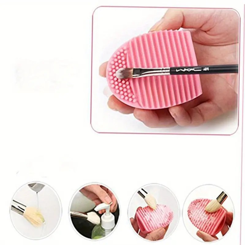 Pink Silicone Makeup Brush Cle - đánh giá và giá Makeup Brush Set