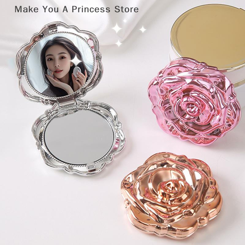 Portable Mini Mirror Retro Ros - đánh giá và giá Beauty Rose Makeup