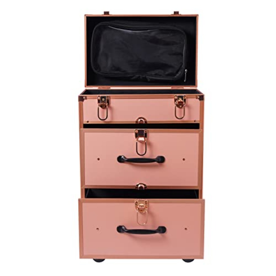 3-Tier Aluminum Rolling Makeup - đánh giá và giá Beauty And Makeup