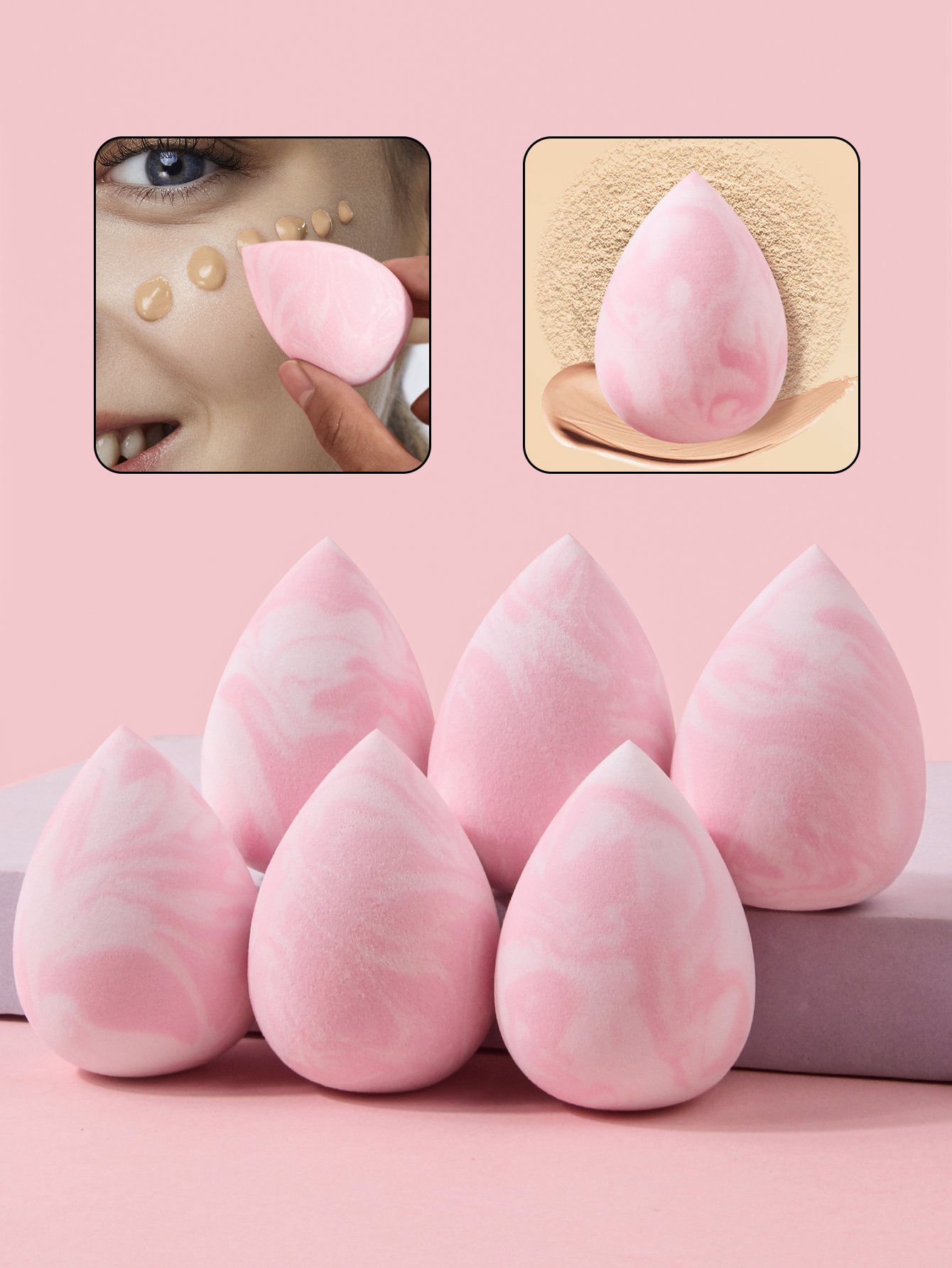 6PCS High Appearance level bea - đánh giá và giá Beauty Makeup Egg