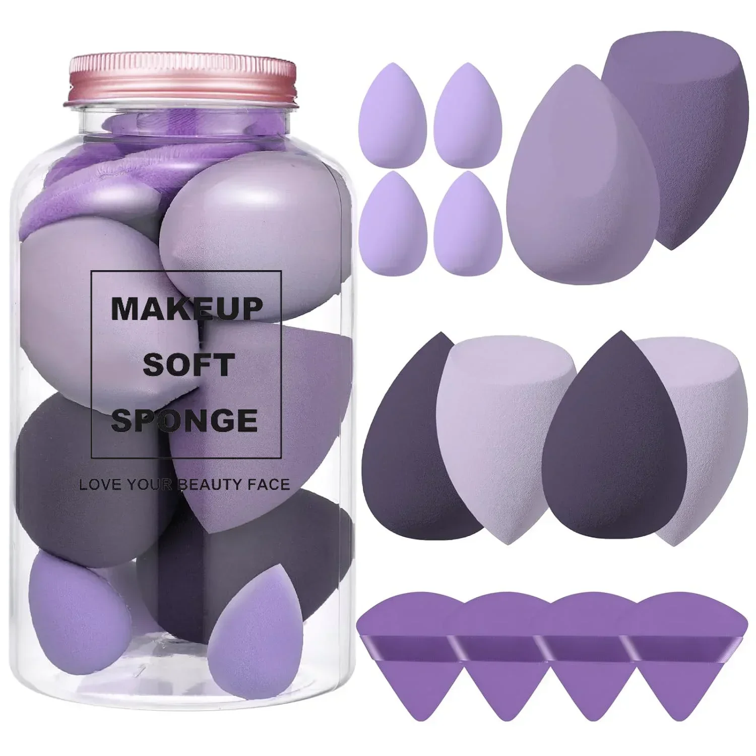 12/14Pcs Makeup Sponge Blender - đánh giá và giá Beauty Makeup Egg