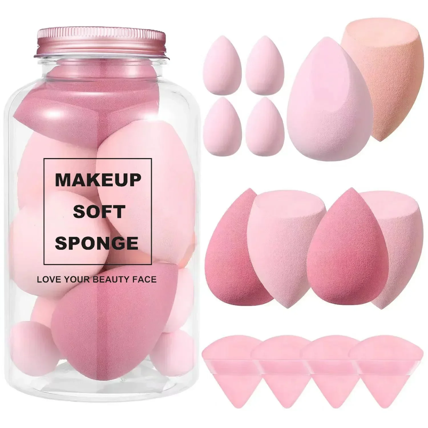 12/14Pcs Makeup Sponge Blender - đánh giá và giá Beauty Makeup Egg