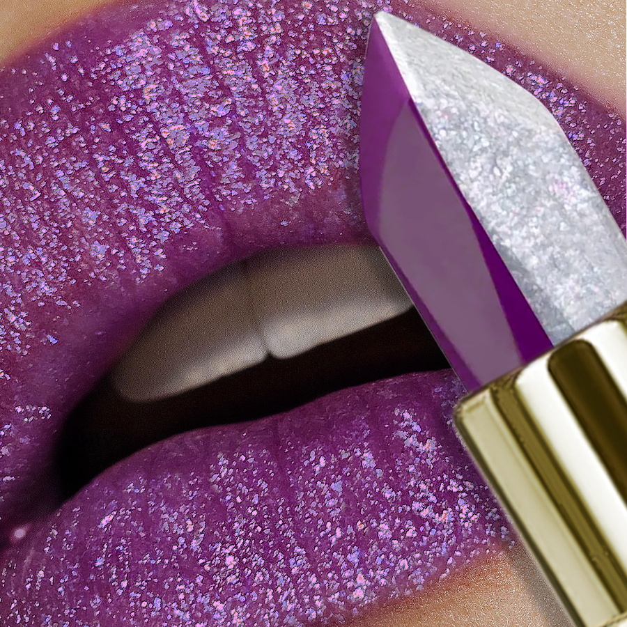 1PC Purple Glitter Two-tone Li - đánh giá và giá Beauty Rose Makeup