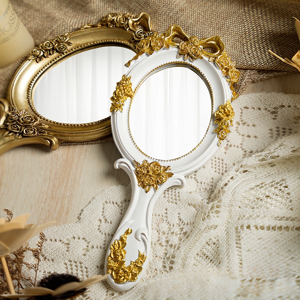 Vintage Handheld Mirror Vanity - đánh giá và giá Beauty Rose Makeup