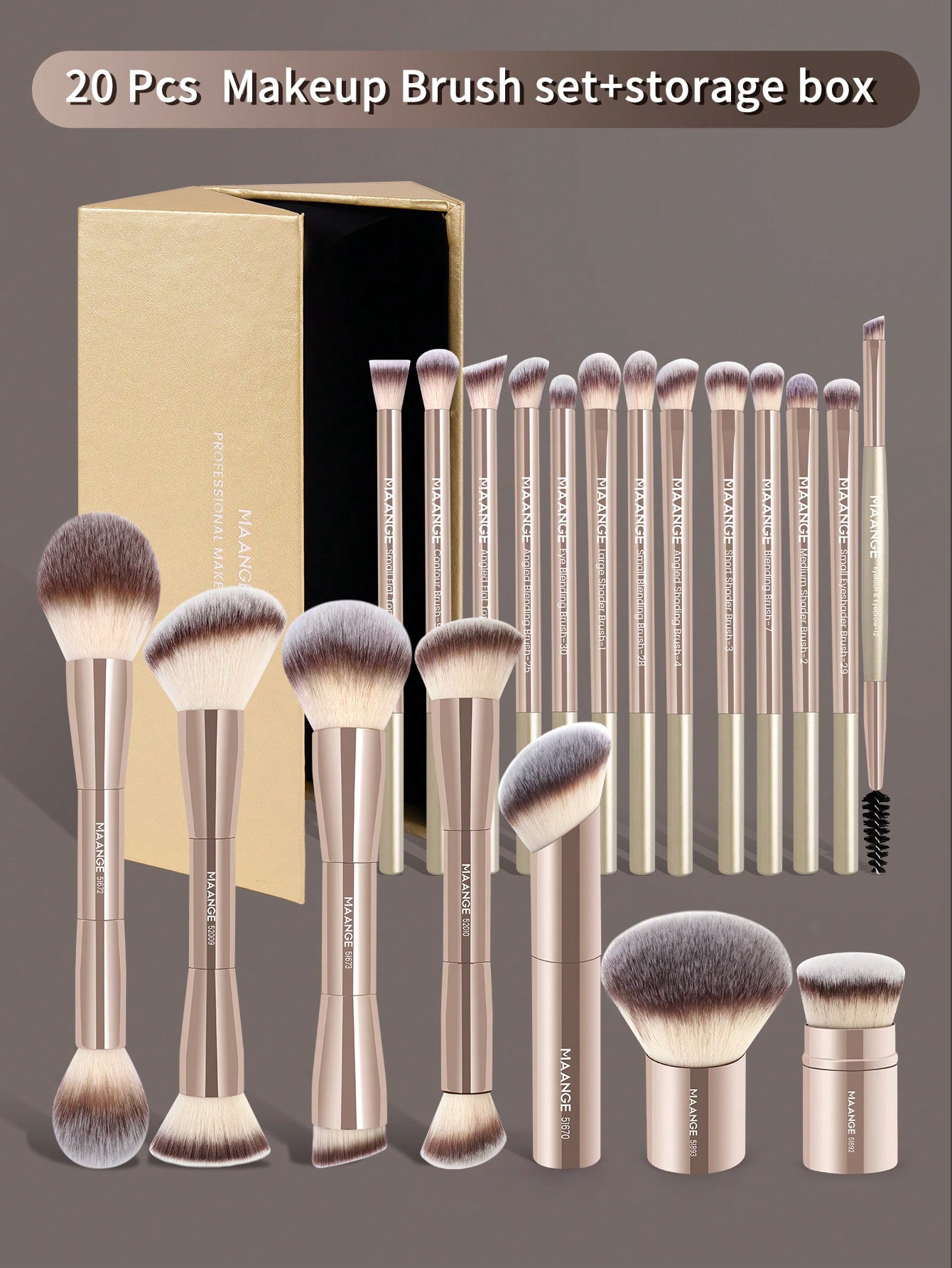 MAANGE 1/7pcs Or 13/20pcs Prof - đánh giá và giá Makeup Brush Set