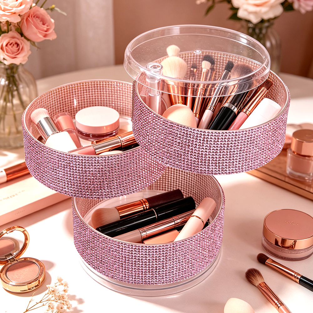 3-Layer Rotating Rhinestone Ma - đánh giá và giá Eyeshadow Palette