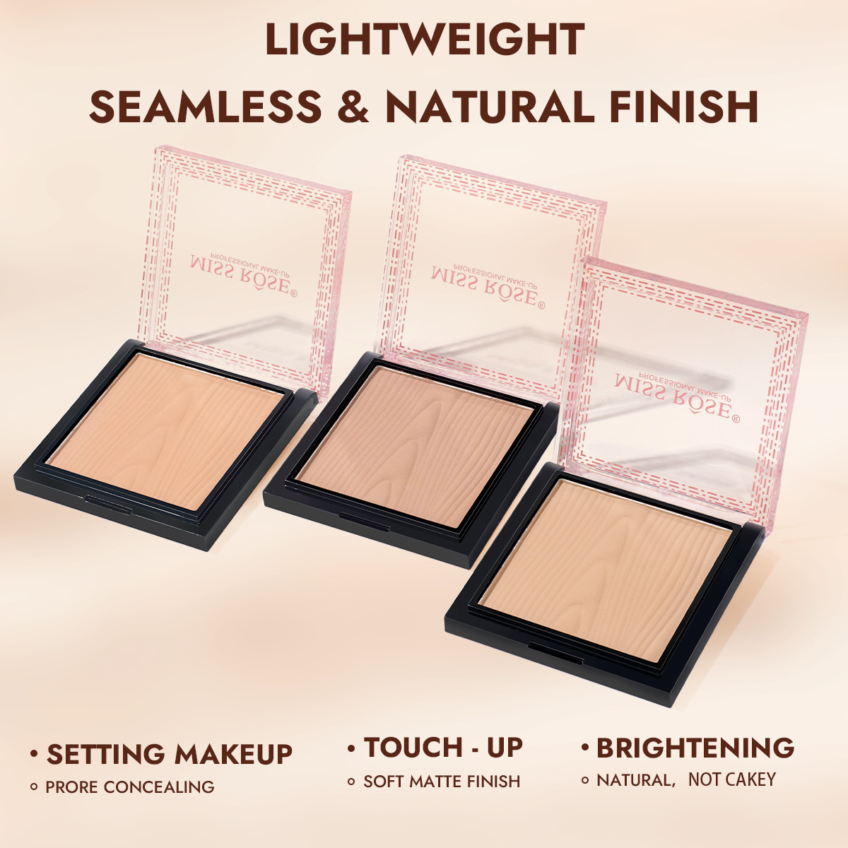 MISS ROSE Square Setting Powde - đánh giá và giá Beauty Rose Makeup