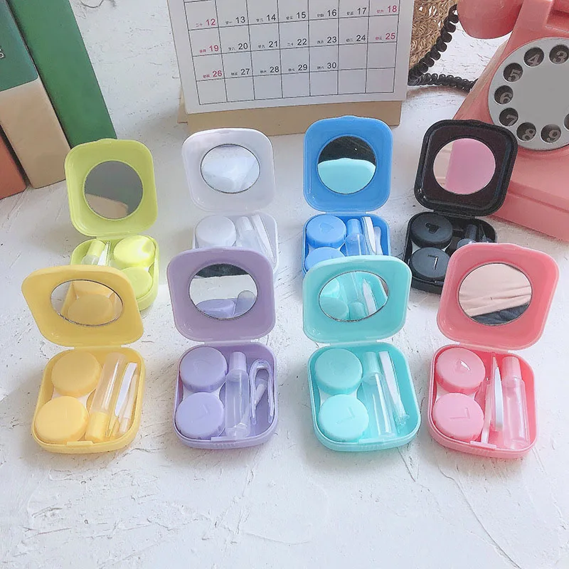 Mini Contact Lens Case Pocket  - đánh giá và giá Beauty Makeup Kit Box